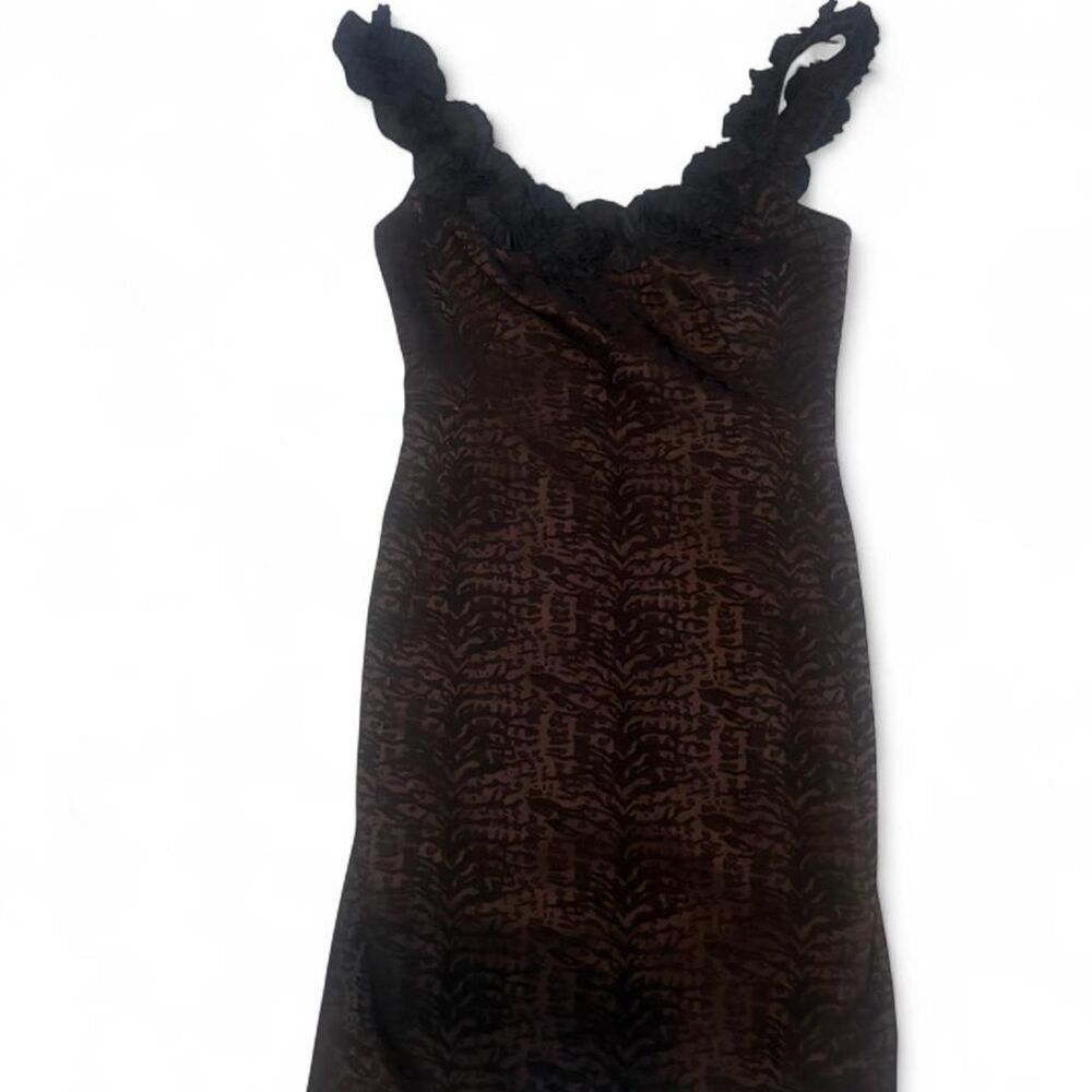 Maggy-london Women's Brown and Black Dress
